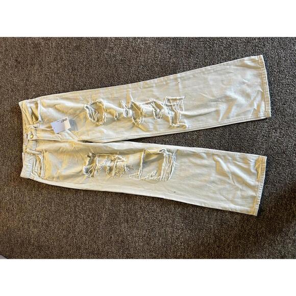 VERVET Jodie Distressed White Denim Jeans Size 25 - Picture 1 of 4